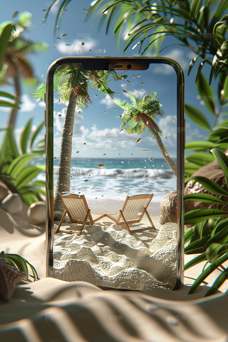 手机VR山水3D自然模型