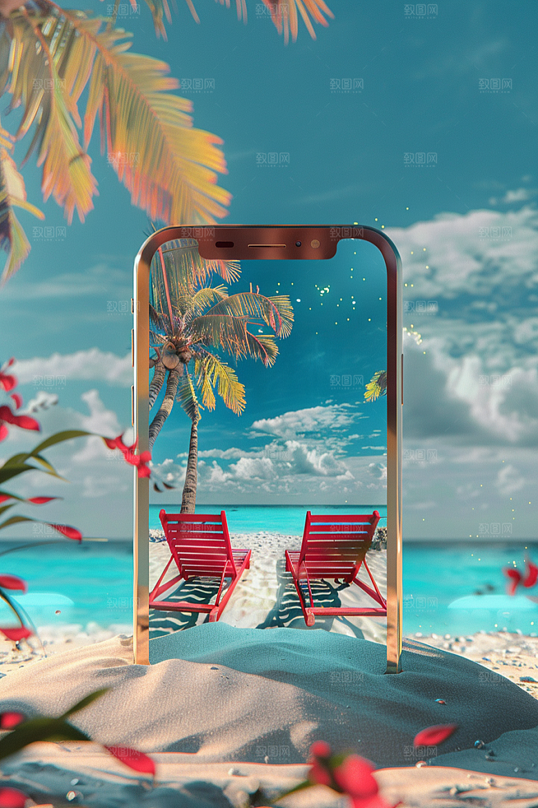 手机VR山水立体虚拟现实模型