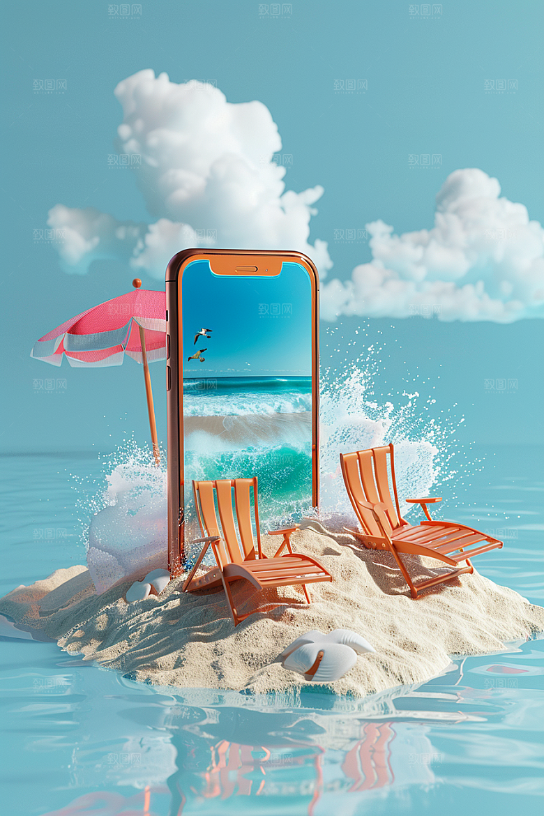 手机VR山水自然3D模型