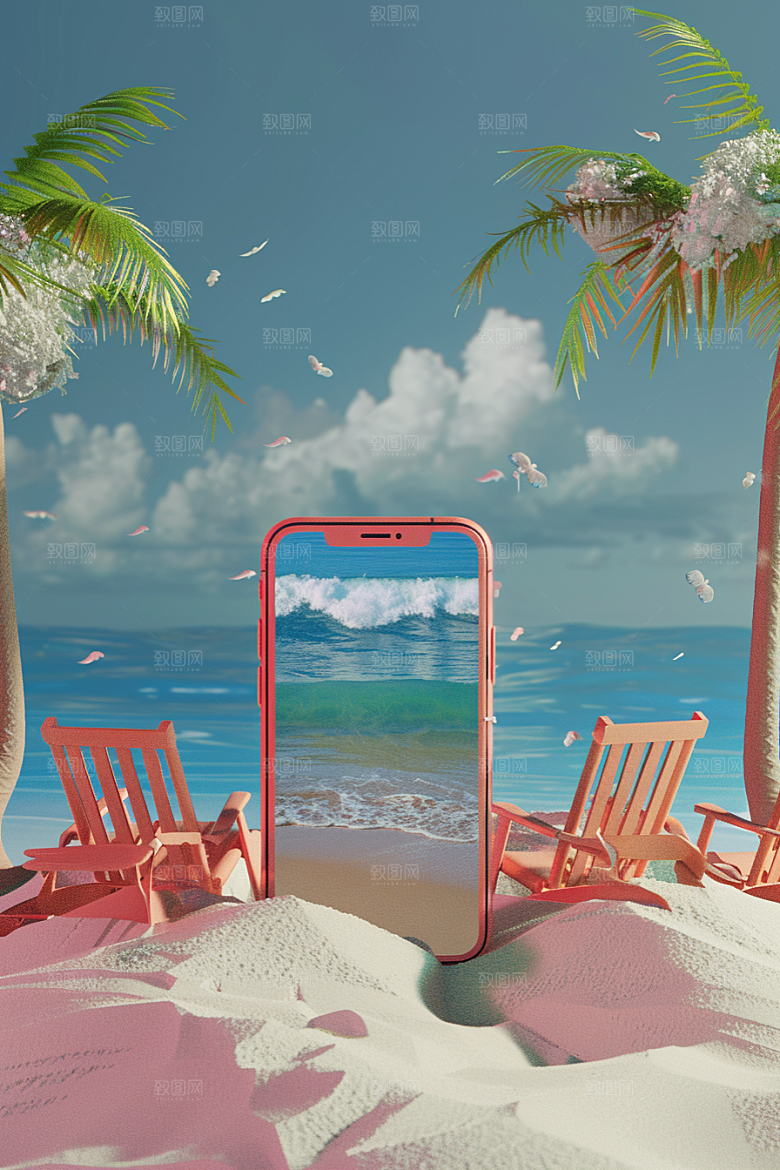 手机VR山水自然立体模型