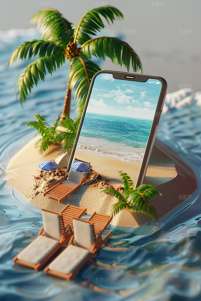 手机VR山水3D立体模型