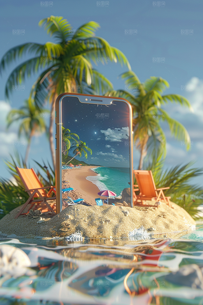 手机VR山水科技自然模型