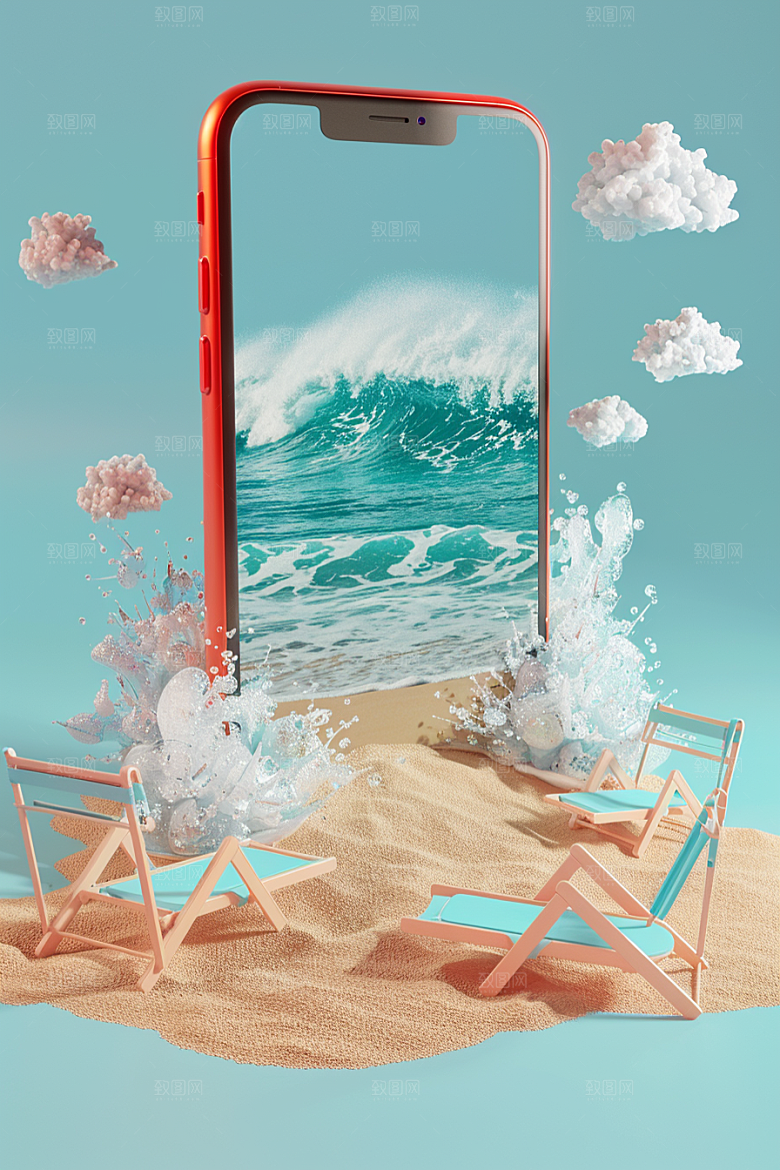 手机VR山水自然立体模型