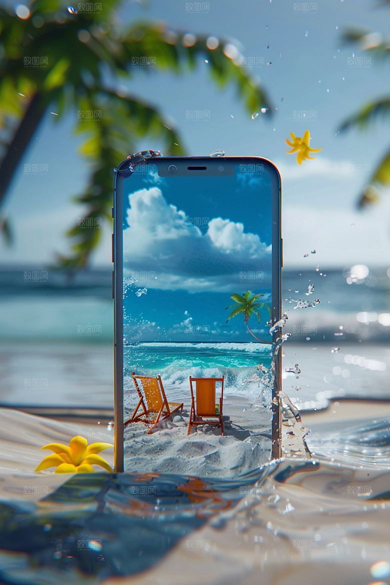 手机VR山水立体3D模型