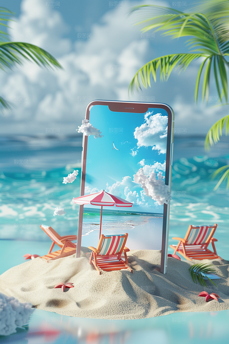 手机VR山水3D虚拟现实模型