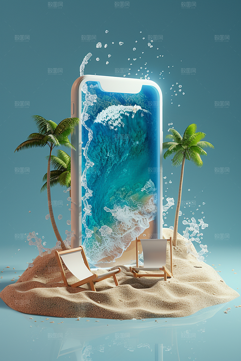 手机VR山水自然3D模型