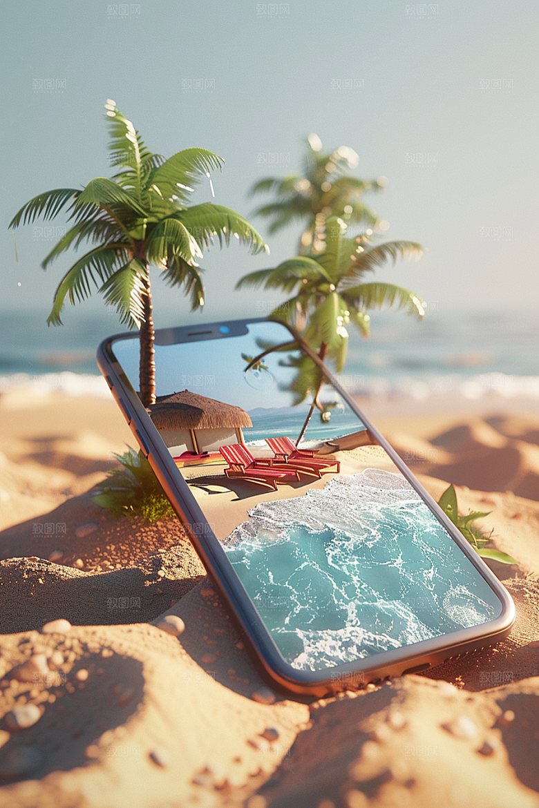 手机VR山水高清3D模型