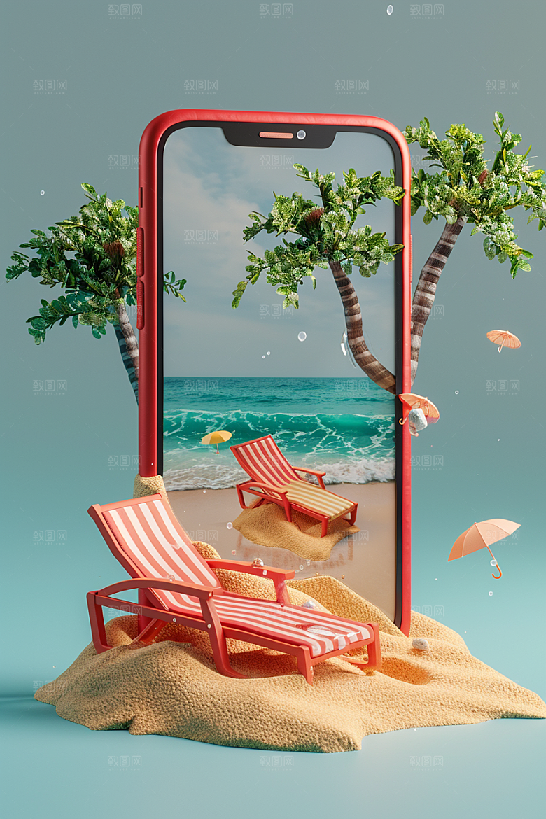 手机VR山水超现实立体模型