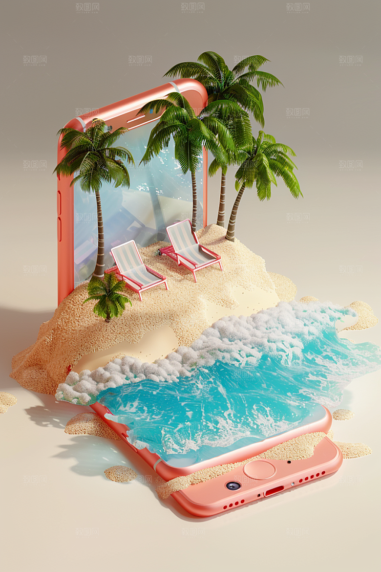 手机VR山水高清未来模型
