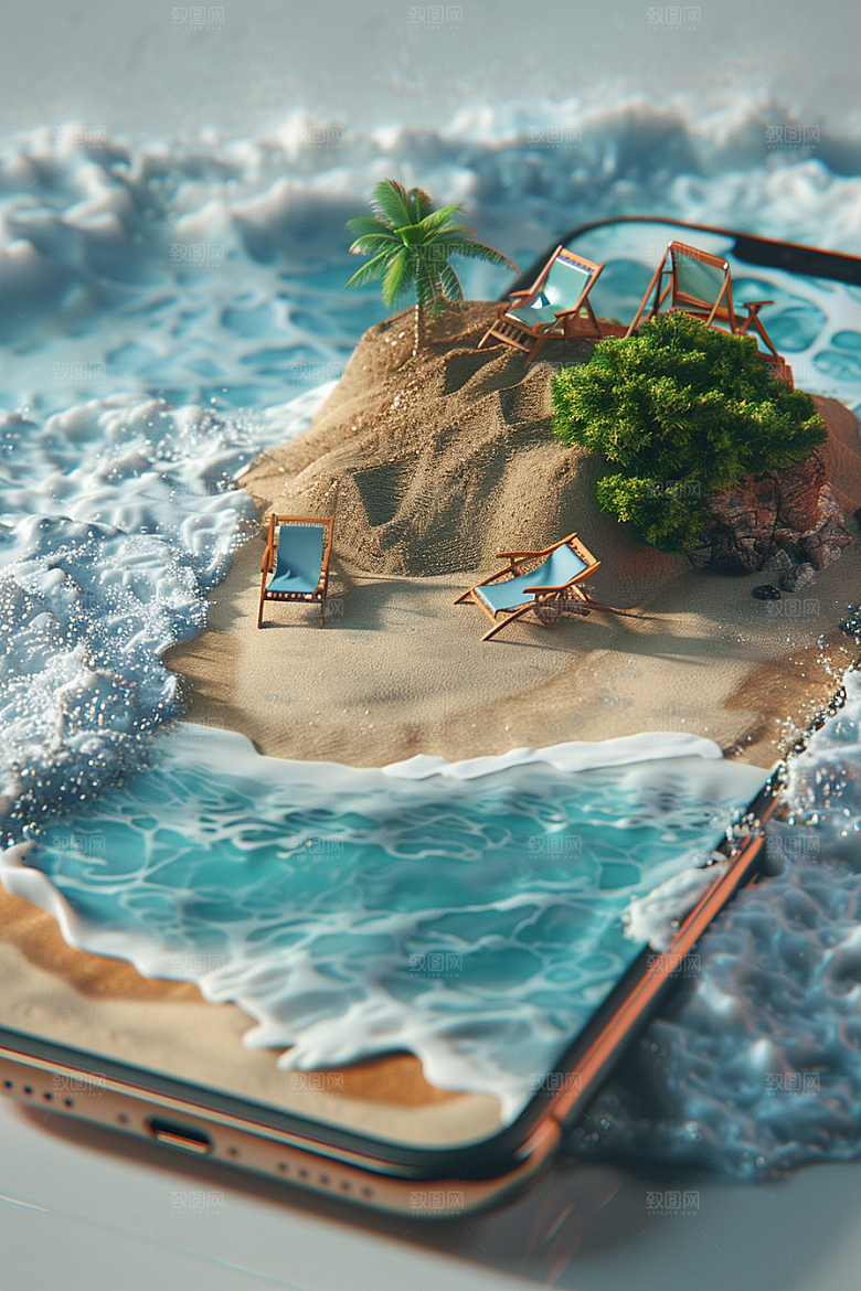 手机VR山水自然3D模型