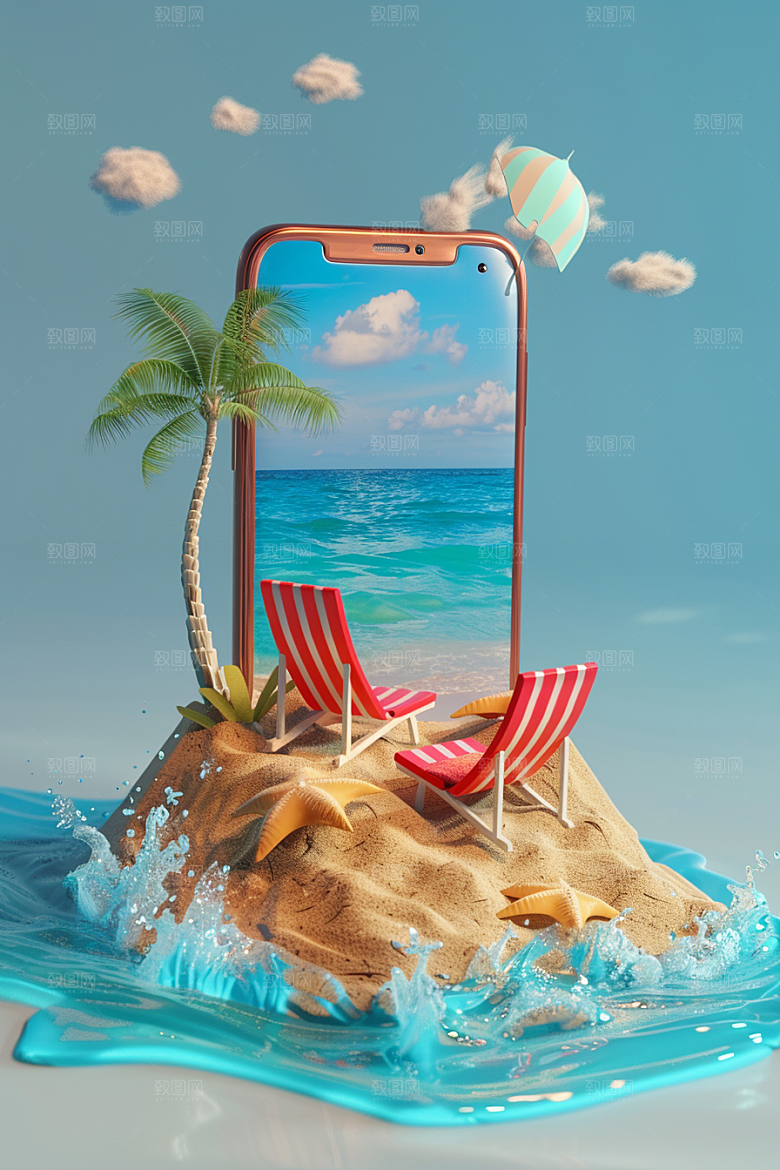 手机VR山水自然高清模型