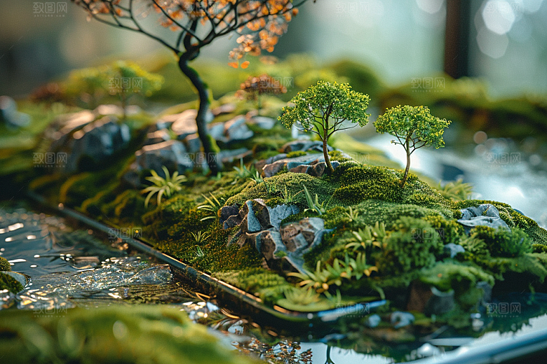 手机VR山水立体风光模型