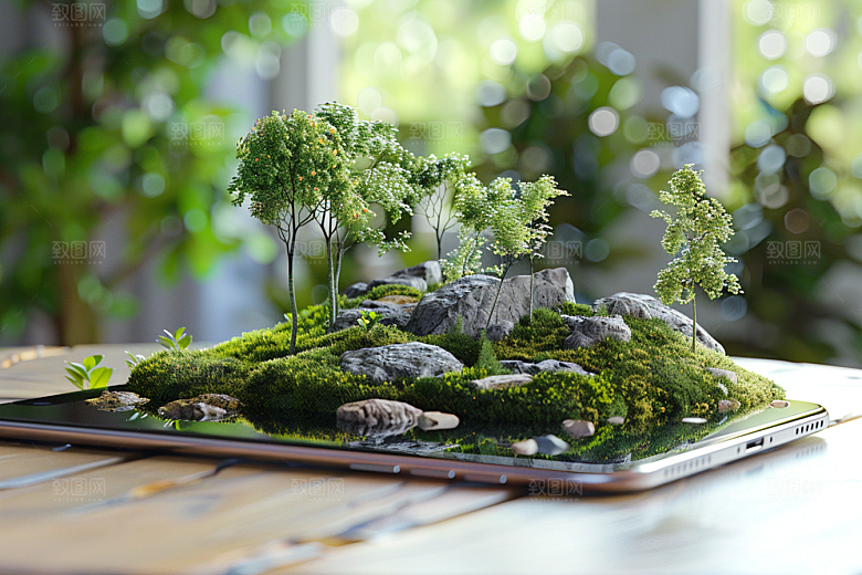 手机VR山水自然自然模型