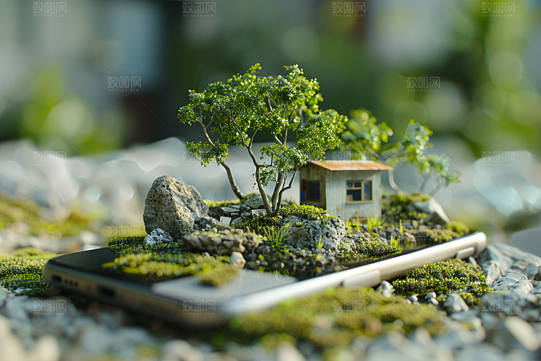 手机VR山水立体VR技术模型
