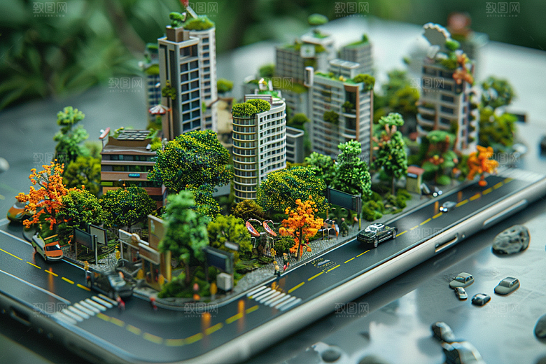 手机VR山水未来高清模型