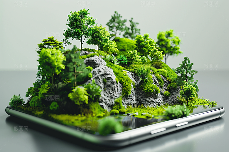 手机VR山水科技立体模型