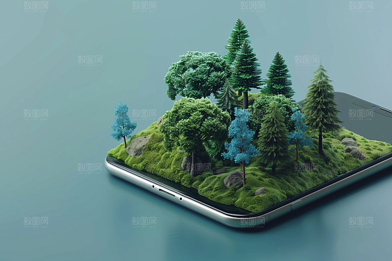手机VR山水幻想风超现实模型