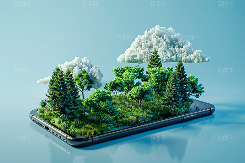 手机VR山水超现实高清模型