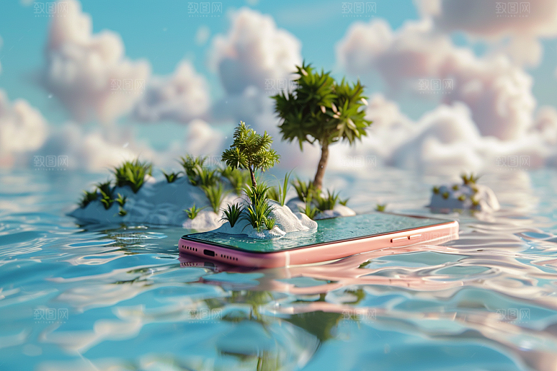 手机VR山水高清VR技术模型