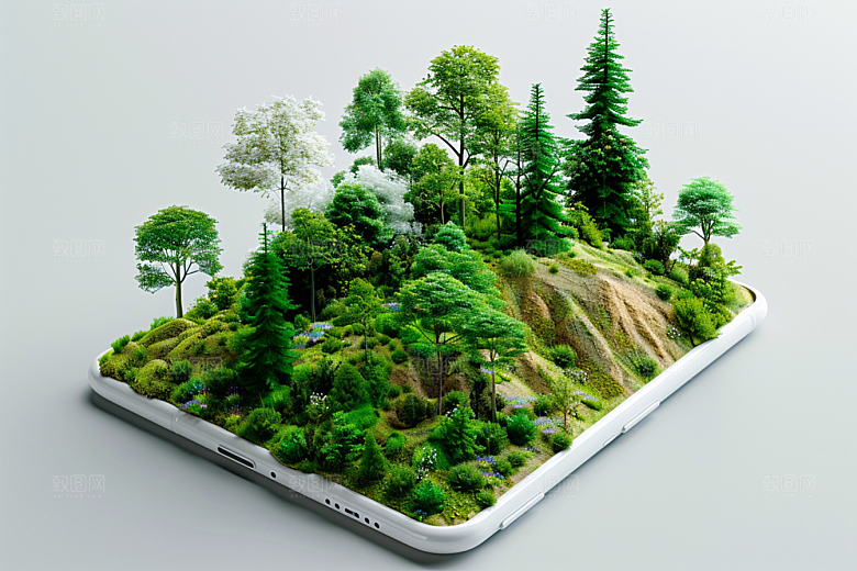 手机VR山水超现实3D模型