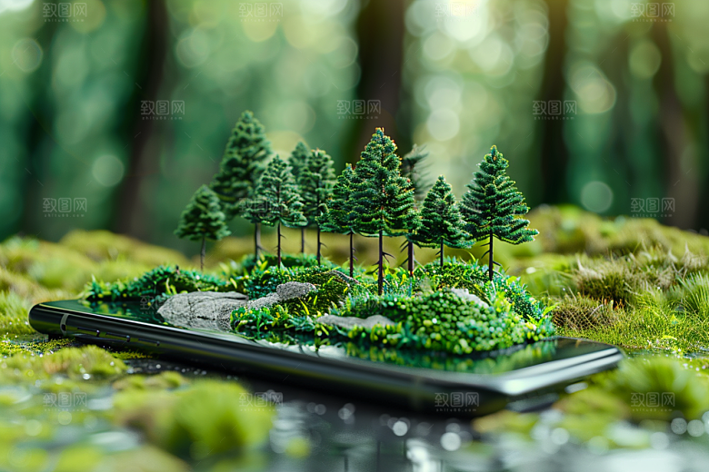 手机VR山水立体幻想风模型