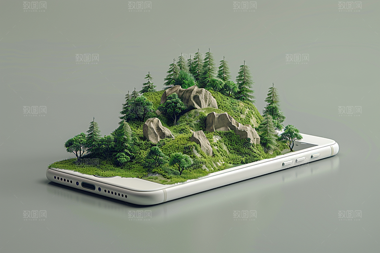 手机VR山水科技未来模型