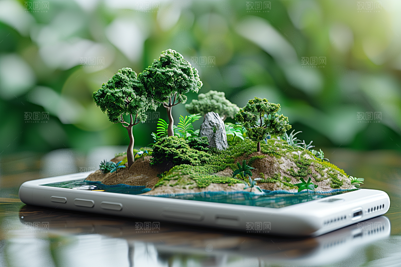 手机VR山水立体虚拟现实模型