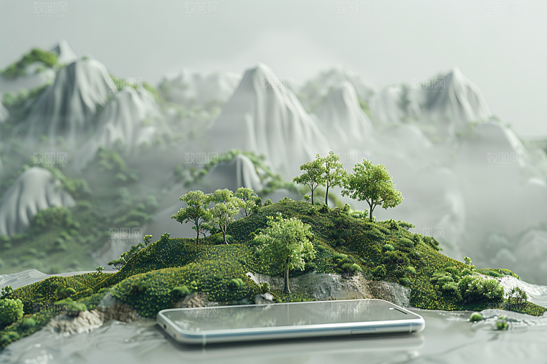 手机VR山水科技立体模型