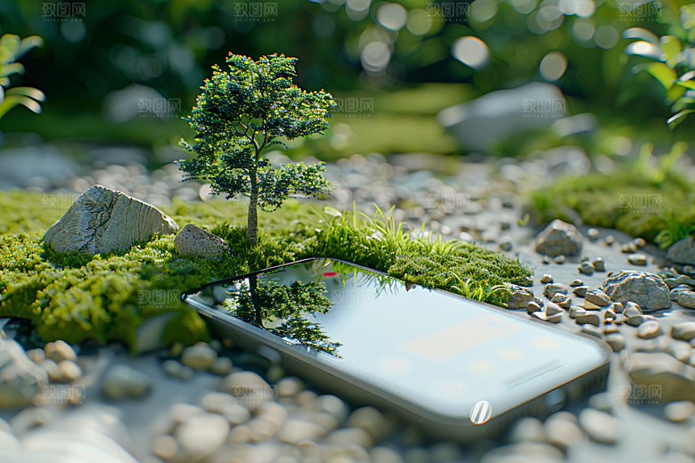 手机VR山水科技未来模型