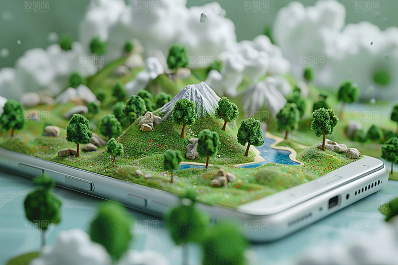 手机VR山水VR技术立体模型