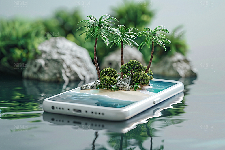 手机VR山水高清自然模型