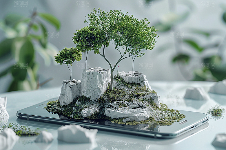 手机VR山水科技高清模型