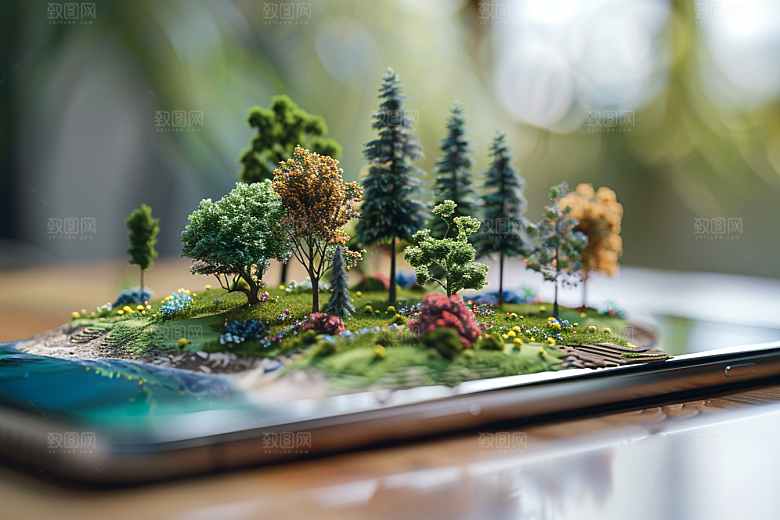 手机VR山水风光3D模型