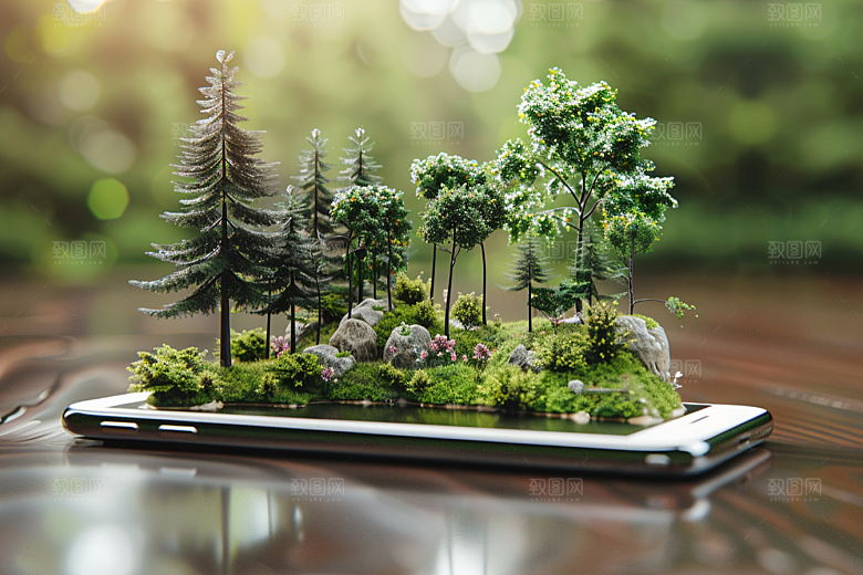 手机VR山水超现实虚拟现实模型