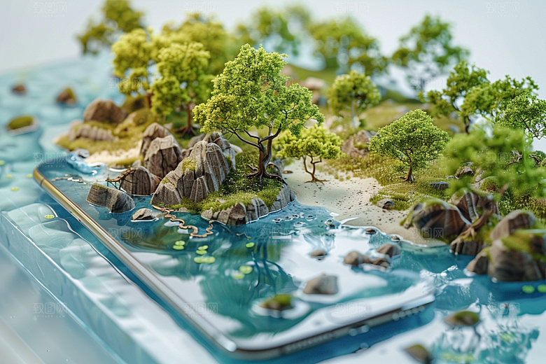 手机VR山水自然虚拟现实模型