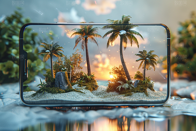 手机VR山水高清风光模型