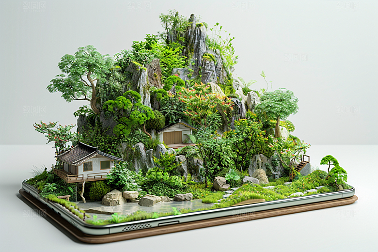 手机VR山水科技虚拟现实模型
