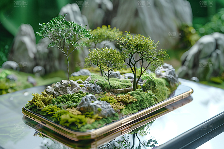 手机VR山水科技未来模型