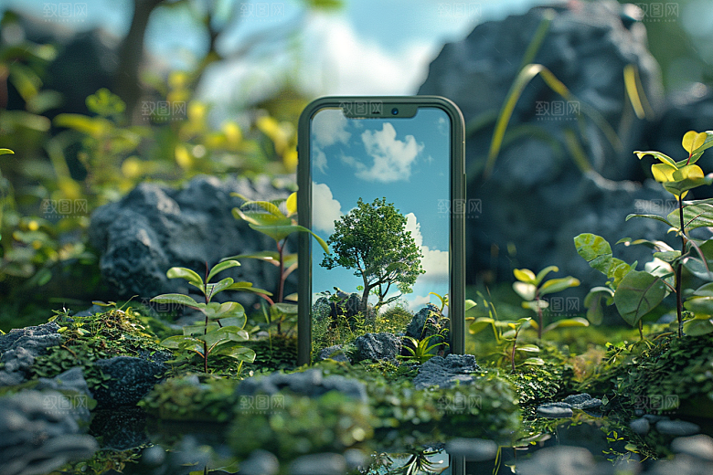 手机VR山水高清自然模型