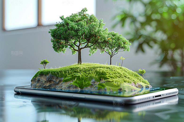 手机VR山水数码设备3D模型