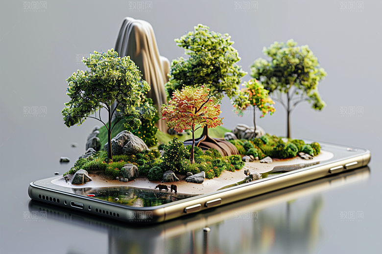手机VR山水高清元宇宙模型