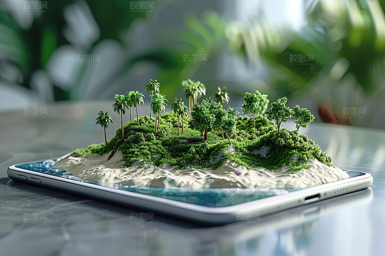 手机VR山水3D风光模型
