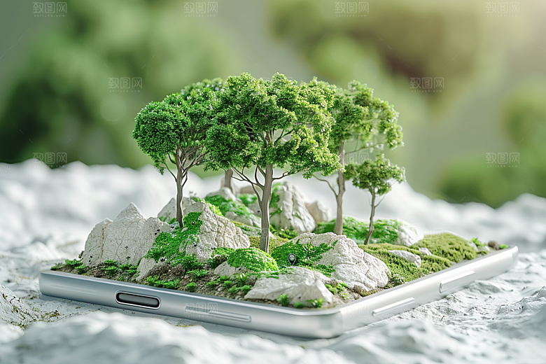 手机VR山水幻想风高清模型
