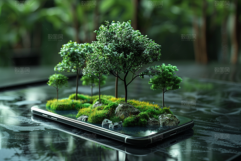 手机VR山水立体幻想风模型