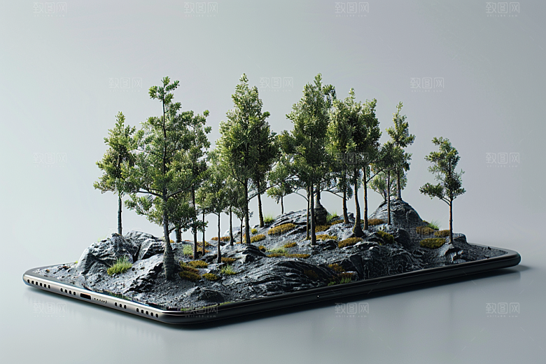 手机VR山水自然虚拟现实模型