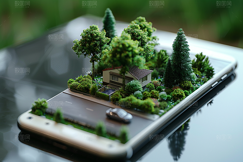 手机VR山水自然高清模型