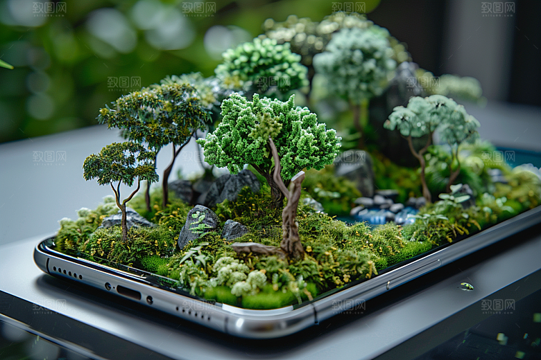手机VR山水超现实未来模型