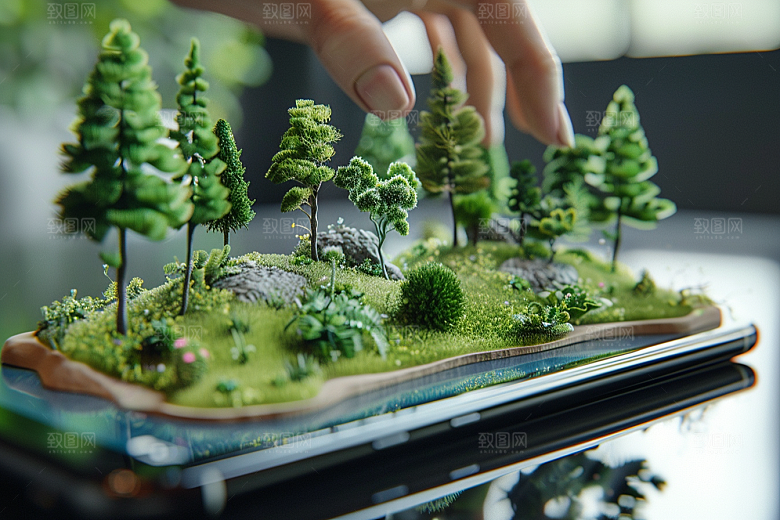 手机VR山水高清科技模型