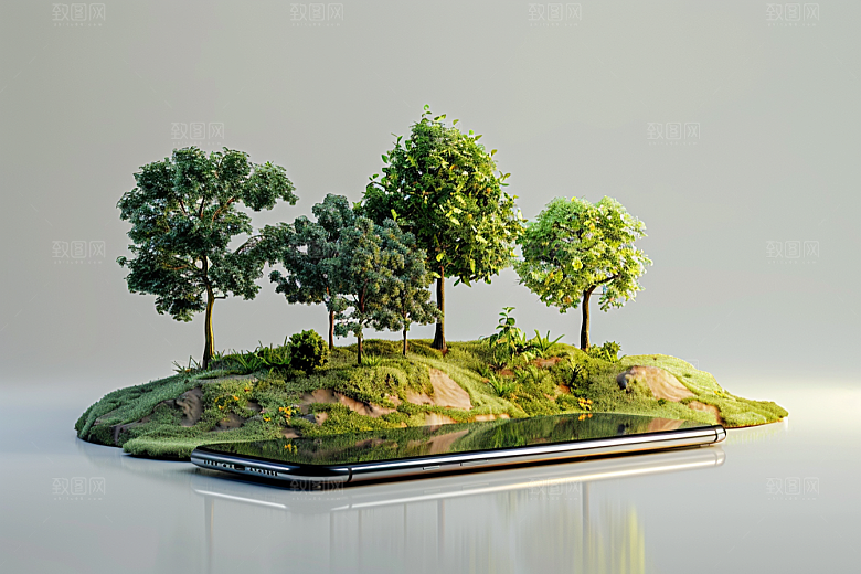 手机VR山水3D虚拟现实模型