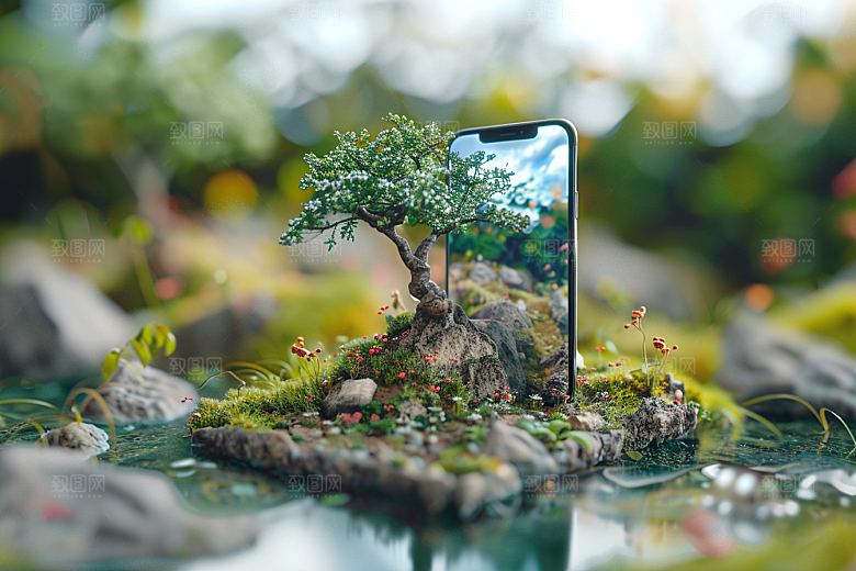 手机VR山水数码设备VR技术模型